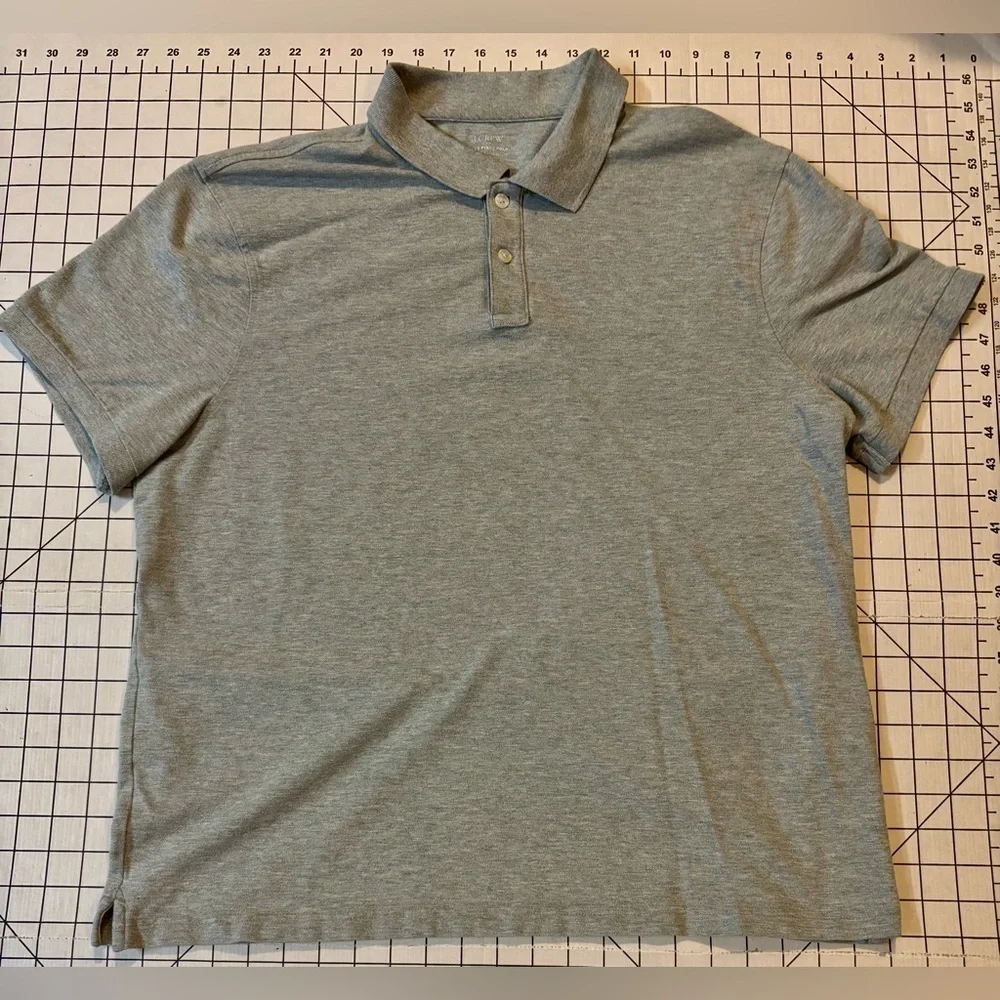 J.‎ Crew Men’s Size XL Grey Flex Pique Polo Shirt